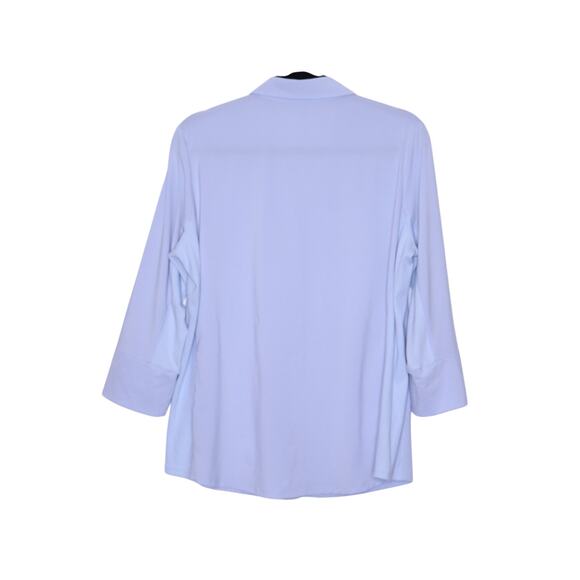 J. MCLAUGHLIN Brynn Lyford Jersey Shirt Frost Blue Button Down Blouse Women's XL - Picture 2 of 12